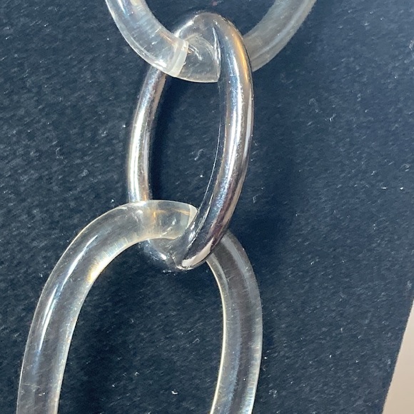 36" Long Talbots Multi Chain Style Silver & Dark Grey Tone Necklace - Picture 6 of 14